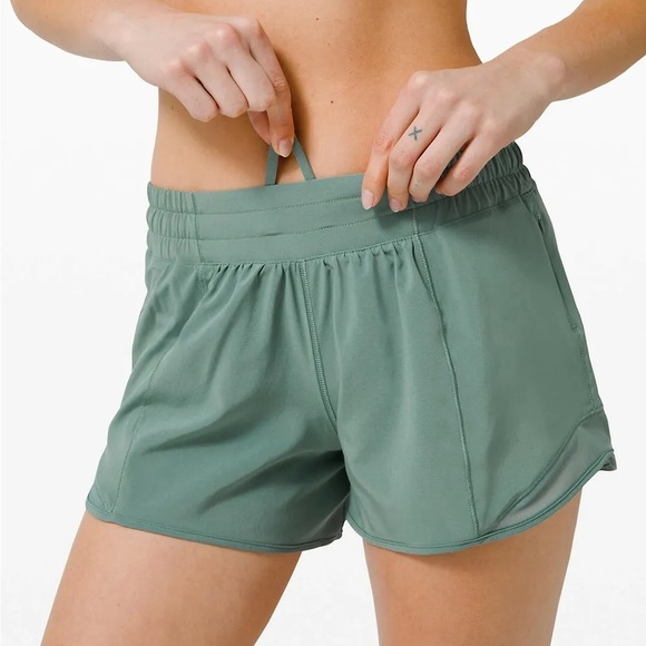 Lululemon Tidewater Teal 4” shorts - Picture 1 of 3
